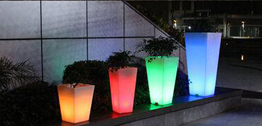 LED Solar Flower Pot